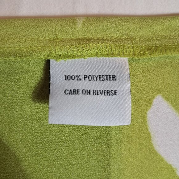 CALVIN KLEIN Skirt Womens Size Medium Green‎ White Floral Print Slit Pencil NEW - Picture 7 of 8